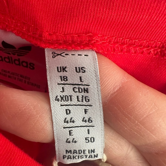 Adidas Three Stripe Mini Dress in Red and White - Picture 9 of 16